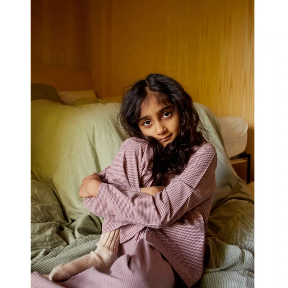 New The Sleepy Doe Unisex Traditional PJ Set in Rosewood Gingham